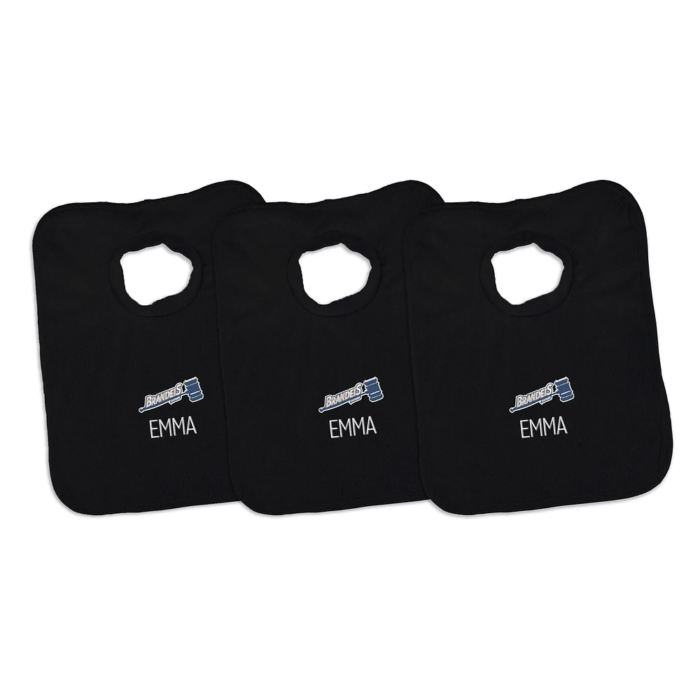 Infant Chad & Jake Brandeis University Judges Personalized 3-Pack Bib Set