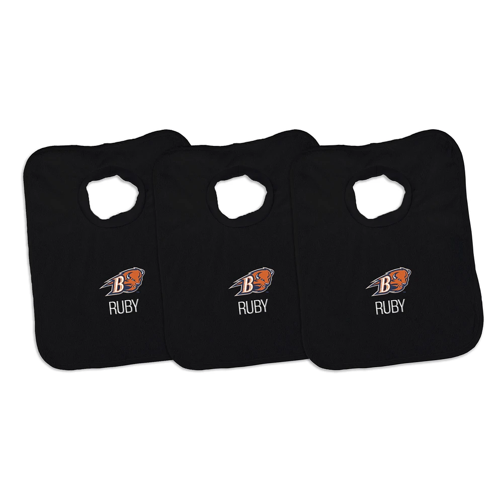 Infant Chad & Jake Bucknell Bison Personalized 3-Pack Bib Set