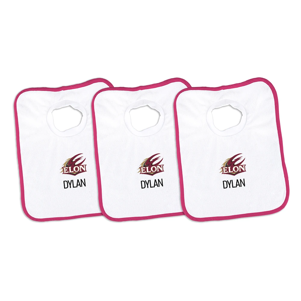 Infant Chad & Jake Elon Phoenix Personalized 3-Pack Bib Set