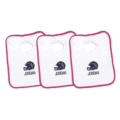 Infant Chad & Jake Florida Atlantic Owls Personalized 3-Pack Bib Set
