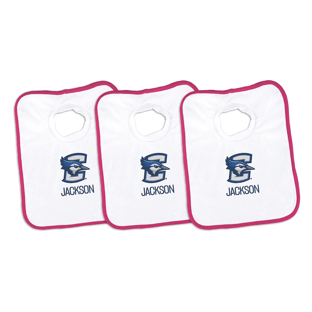 Infant Chad & Jake Creighton Bluejays Personalized 3-Pack Bib Set