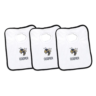 Infant Chad & Jake Georgia Tech Yellow Jackets Personalized 3-Pack Bib Set