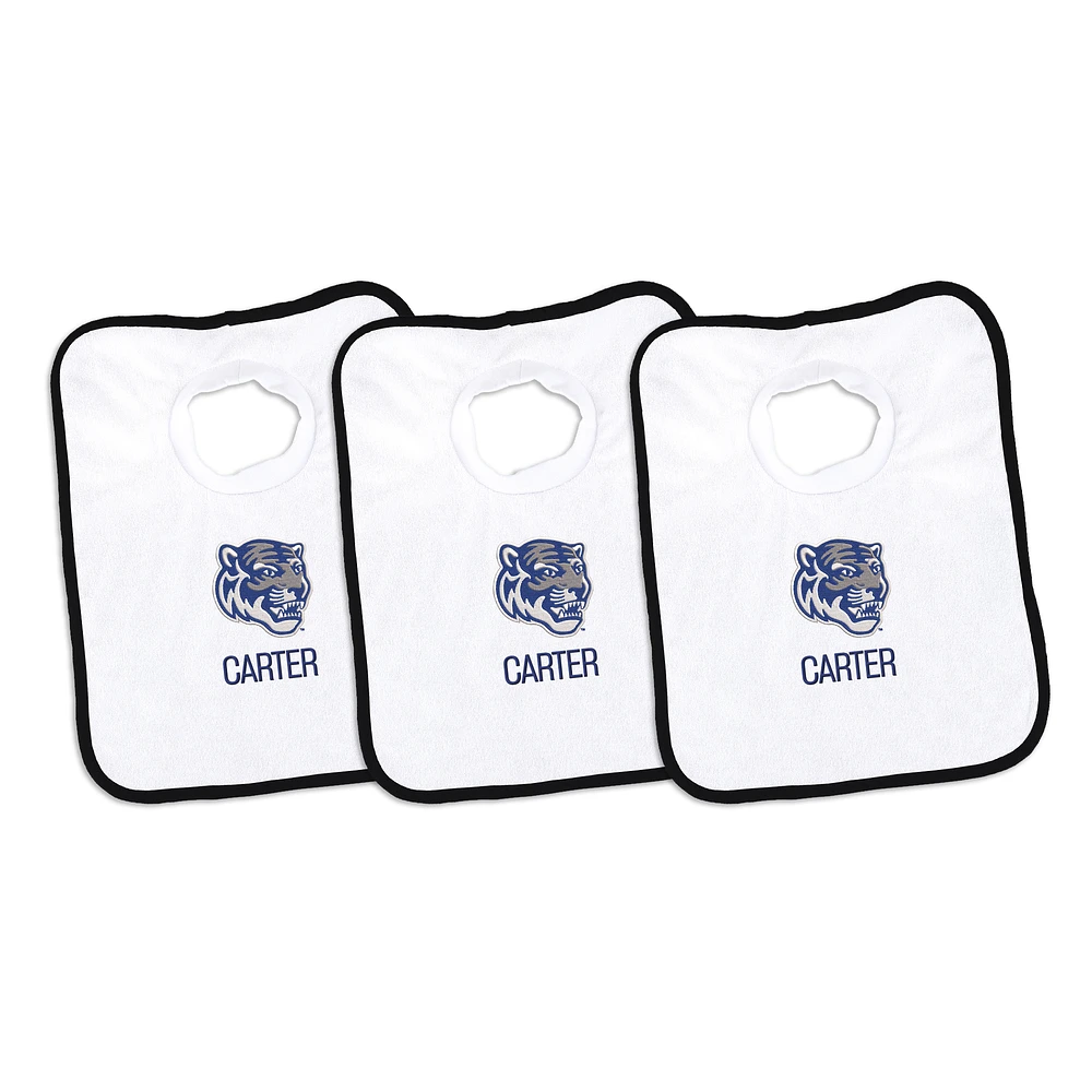 Infant Chad & Jake Memphis Tigers Personalized 3-Pack Bib Set