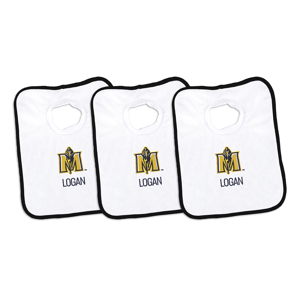 Infant Chad & Jake Murray State Racers Personalized 3-Pack Bib Set