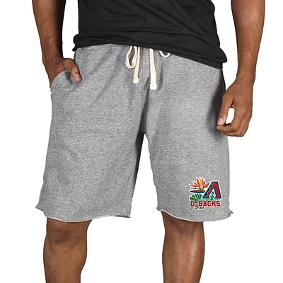 Men's Concepts Sport Gray Arizona Diamondbacks Mainstream Tri-Blend Shorts