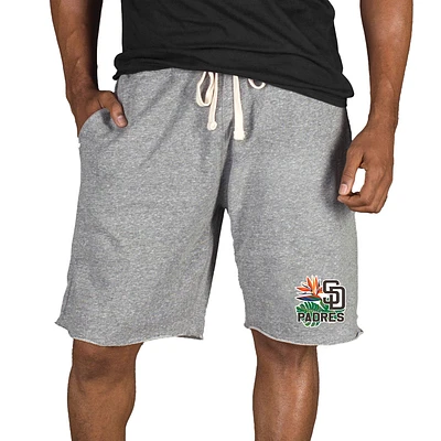 Men's Concepts Sport Gray San Diego Padres Mainstream Tri-Blend Shorts