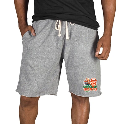 Men's Concepts Sport Gray San Francisco Giants Mainstream Tri-Blend Shorts