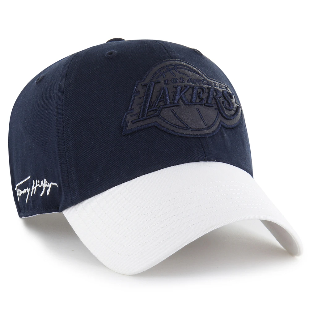 Men's '47 x Tommy Hilfiger Navy/White Los Angeles Lakers Courtside Cleanup Adjustable Hat