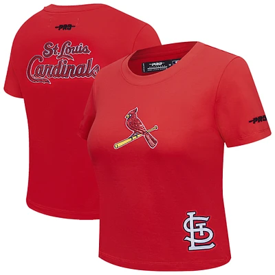 Women's Pro Standard Red St. Louis Cardinals Game Day Classics Baby Doll Cropped T-Shirt