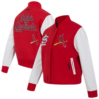 Women's Pro Standard Red St. Louis Cardinals Game Day Classics Wool Varsity Jacket