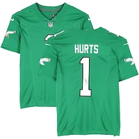 Jalen Hurts Philadelphia Eagles Autographed Kelly Green Nike Vapor F.U.S.E. Throwback Limited Jersey