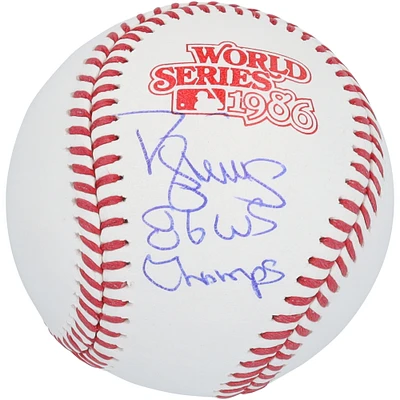 Darryl Strawberry New York Mets Autographed 1986 World Series Logo Baseball with "86 WS Champs" Inscription