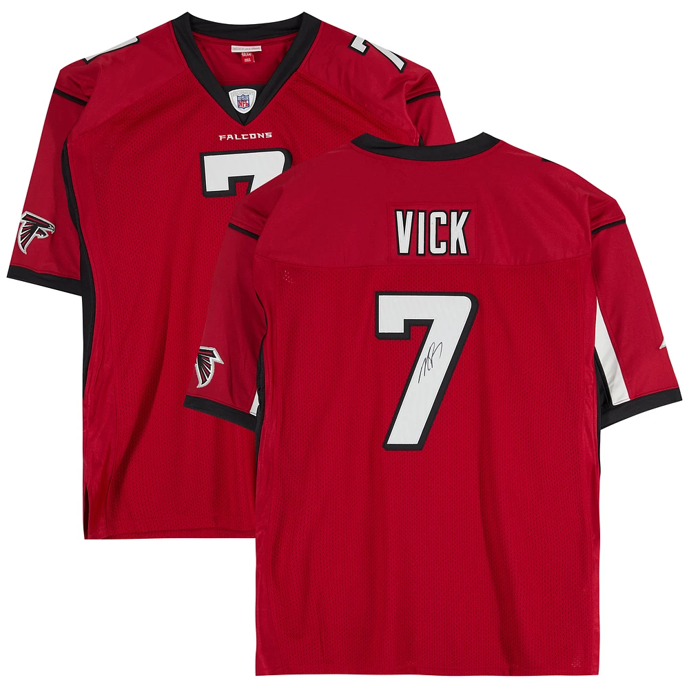 Michael Vick Atlanta Falcons Autographed Mitchell & Ness Red Authentic Jersey