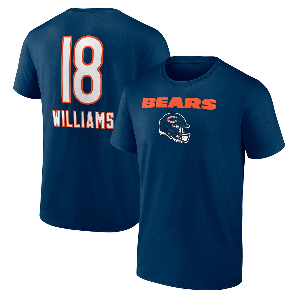 Men's Caleb Williams Navy Chicago Bears Name & Number Team Wordmark T-Shirt