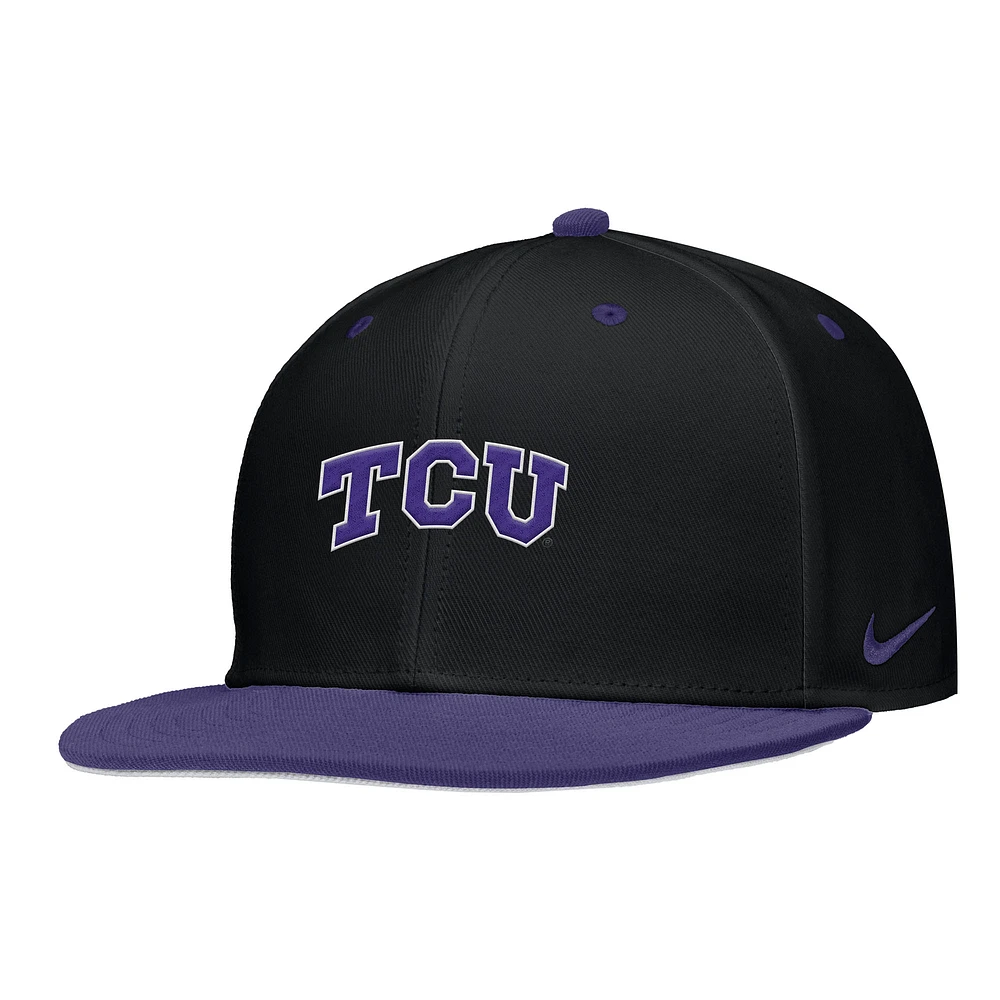 Men's Nike TCU Horned Frogs On-Field Baseball Performance Fitted Hat