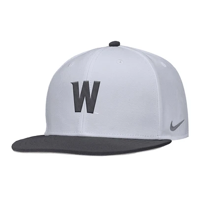 Men's Nike White Washington State Cougars On-Field Baseball Performance Fitted Hat