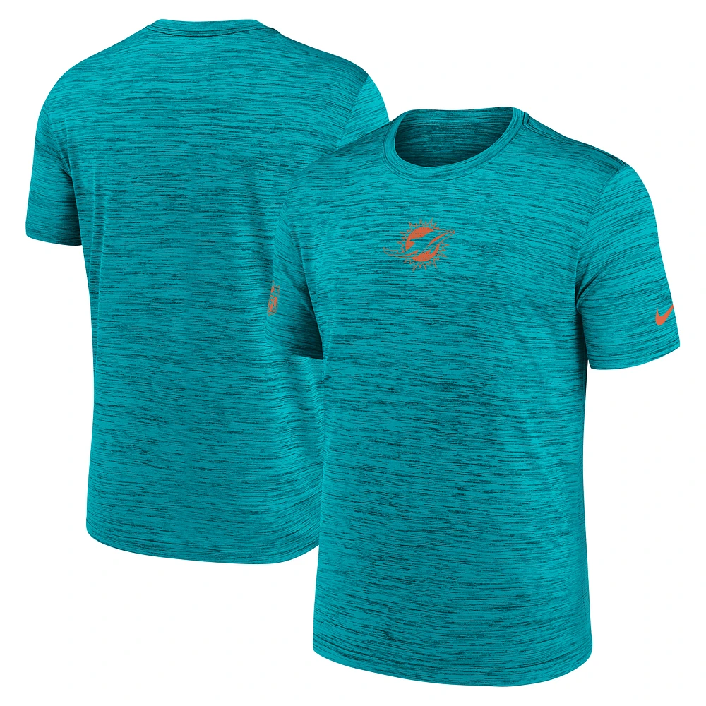 Men's Nike Aqua Miami Dolphins Big & Tall Sideline Velocity Performance T-Shirt