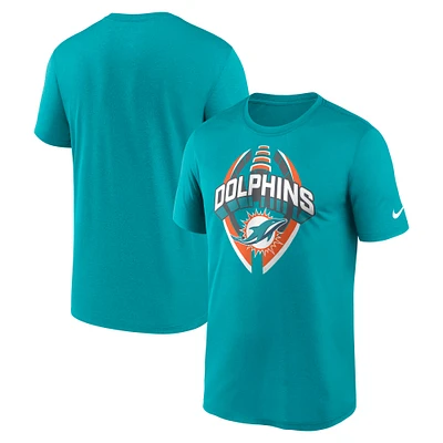 Men's Nike Aqua Miami Dolphins Big & Tall Primetime Legend Icon Performance T-Shirt