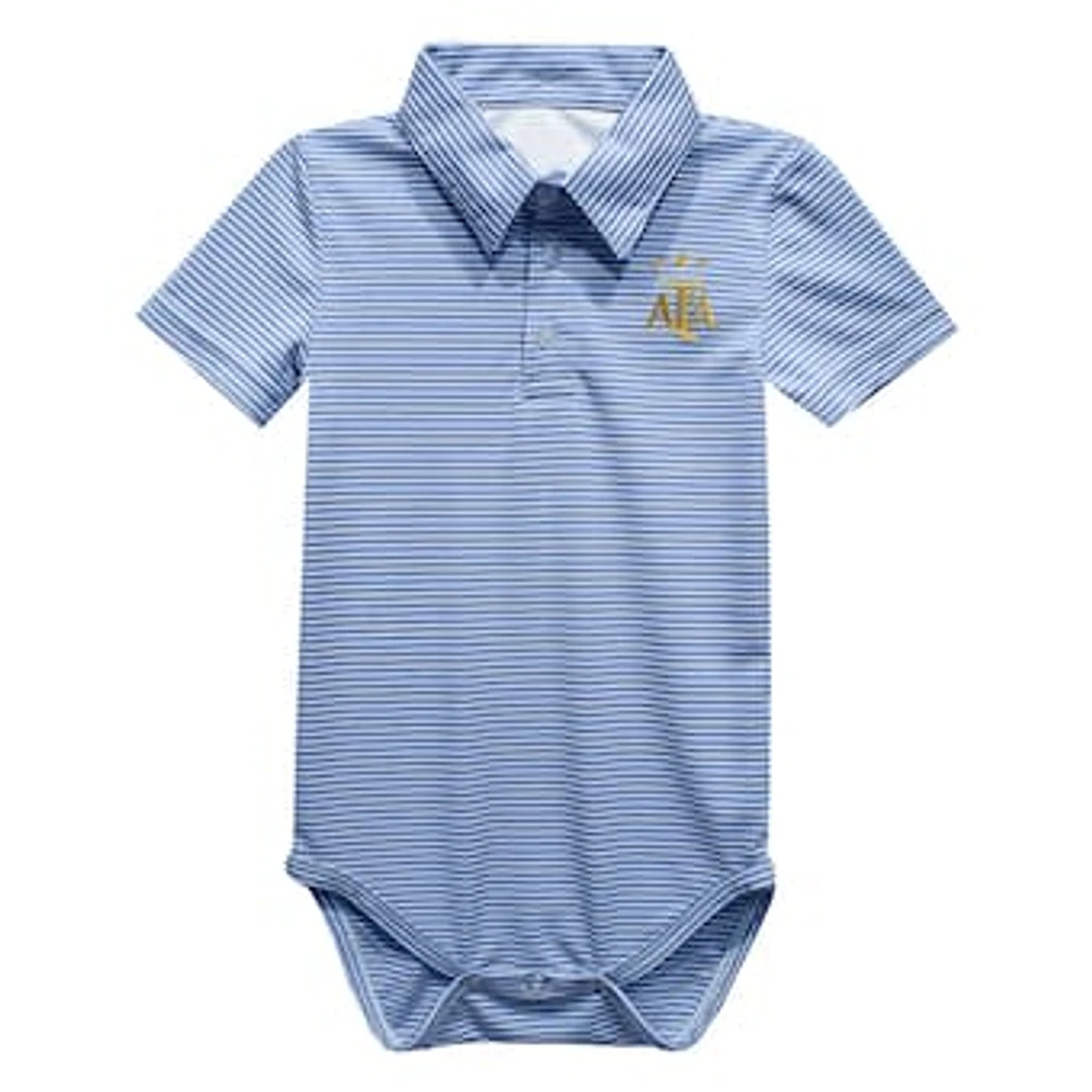 Infant Vive La Fete Light Blue Argentina National Team Pencil Stripe Polo Bodysuit