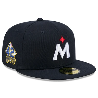 Men's New Era Navy Minnesota Twins 2025 Jackie Robinson Day 59FIFTY Fitted Hat