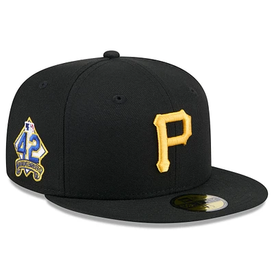 Men's New Era Black Pittsburgh Pirates 2025 Jackie Robinson Day 59FIFTY Fitted Hat