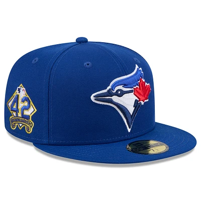 Men's New Era Royal Toronto Blue Jays 2025 Jackie Robinson Day 59FIFTY Fitted Hat