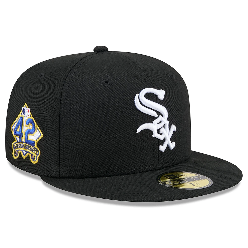 Men's New Era Black Chicago White Sox 2025 Jackie Robinson Day 59FIFTY Fitted Hat