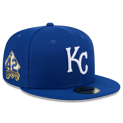 Men's New Era Royal Kansas City Royals 2025 Jackie Robinson Day 59FIFTY Fitted Hat