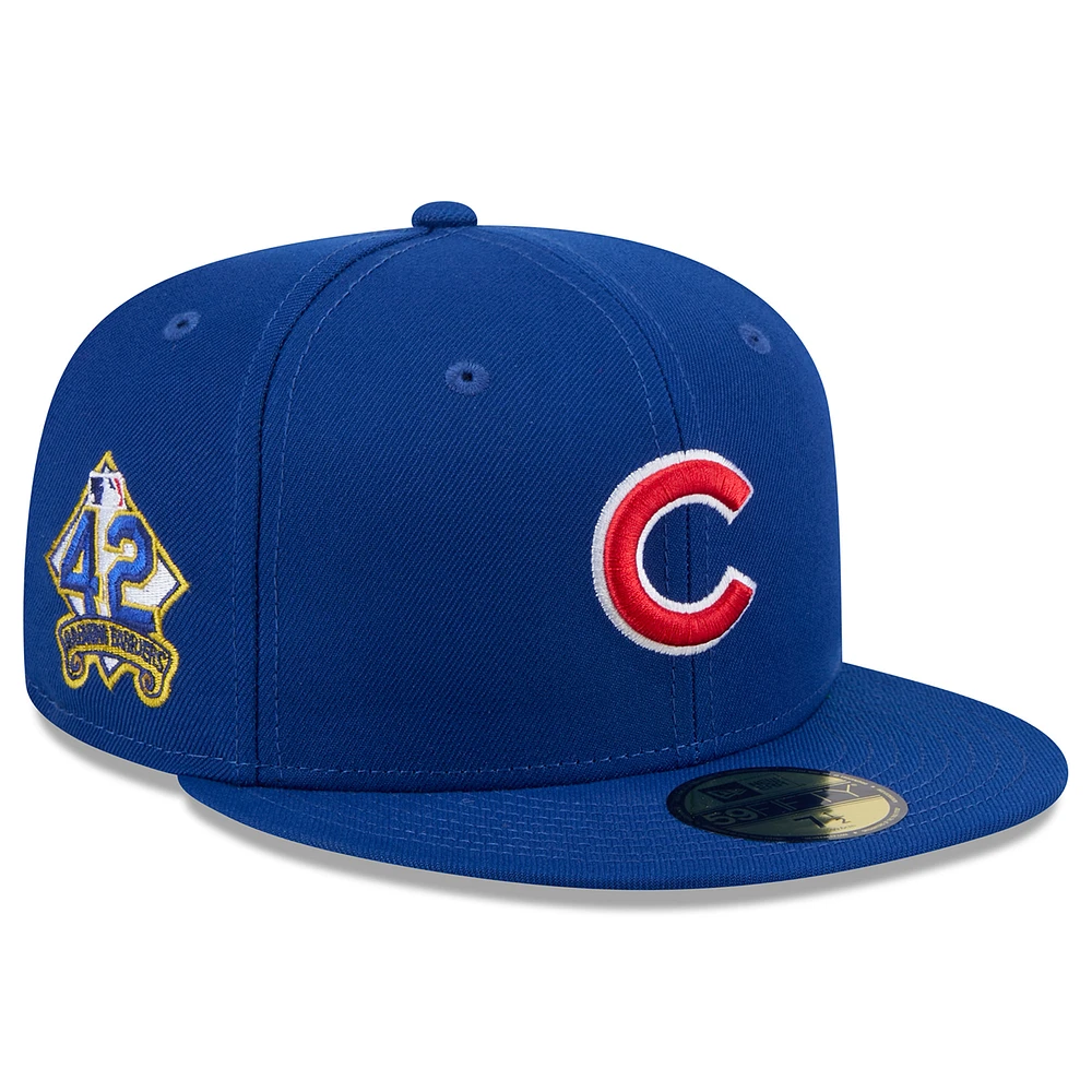 Men's New Era Royal Chicago Cubs 2025 Jackie Robinson Day 59FIFTY Fitted Hat