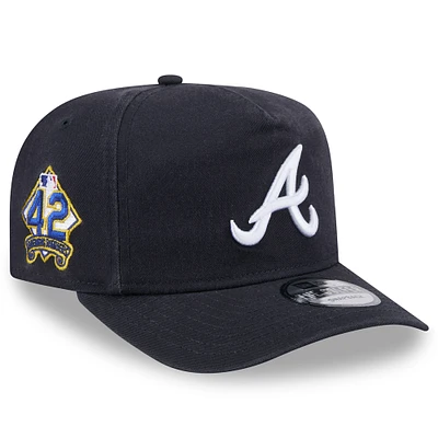 Men's New Era Navy Atlanta Braves 2025 Jackie Robinson Day Golfer Adjustable Hat