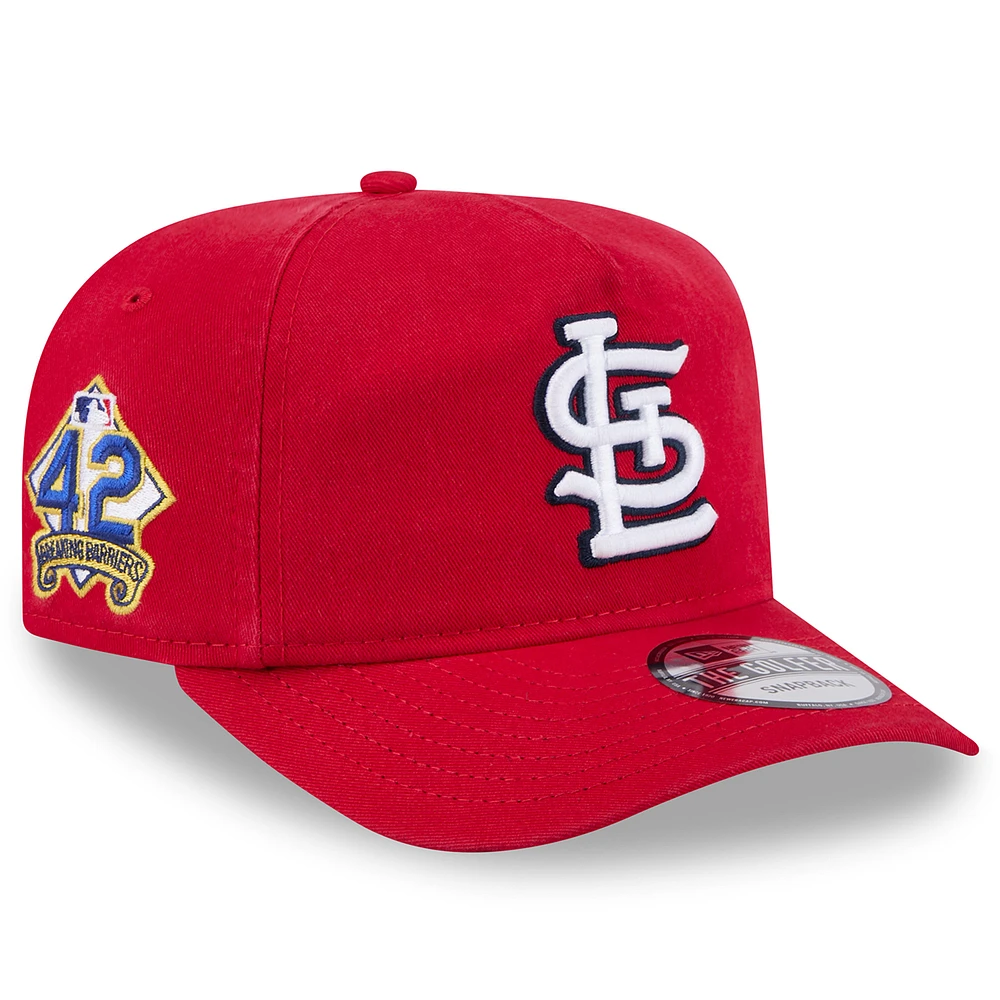 Men's New Era Red St. Louis Cardinals 2025 Jackie Robinson Day Golfer Adjustable Hat