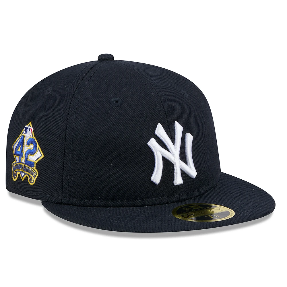 Men's New Era Navy New York Yankees 2025 Jackie Robinson Day Retro Crown 59FIFTY Unstructured Fitted Hat