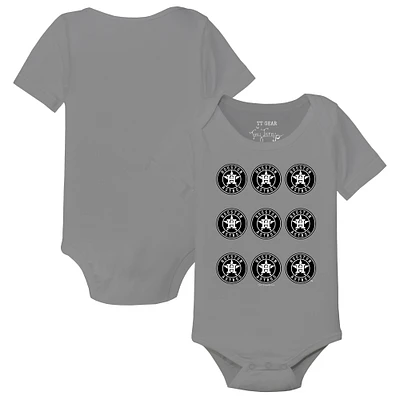 Infant Tiny Turnip Gray Houston Astros Logo Grid Bodysuit