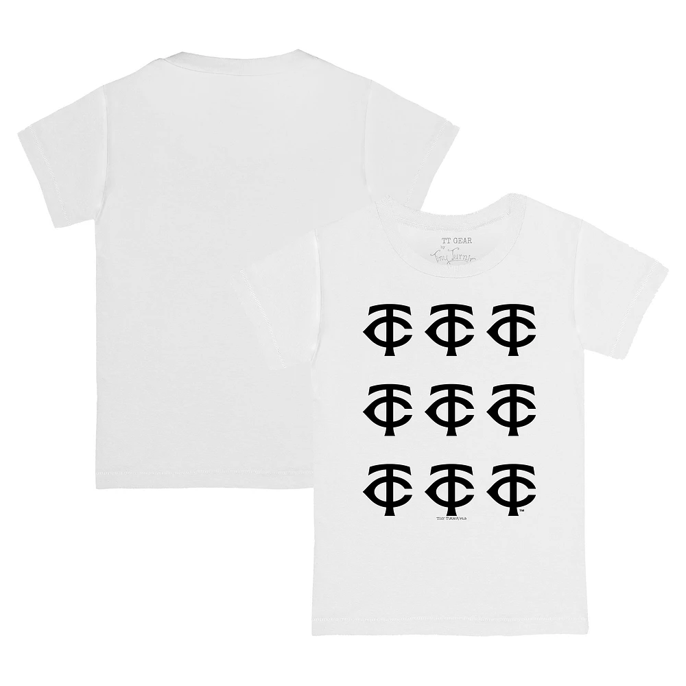 Infant Tiny Turnip White Minnesota Twins Logo Grid T-Shirt