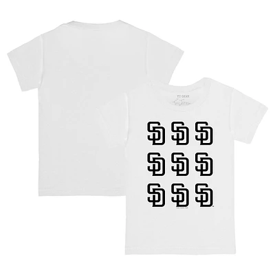 Infant Tiny Turnip White San Diego Padres Logo Grid T-Shirt