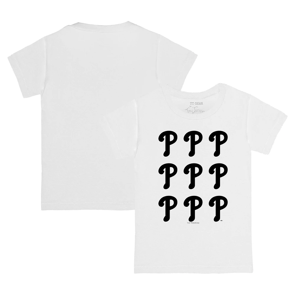 Youth Tiny Turnip White Philadelphia Phillies Logo Grid T-Shirt