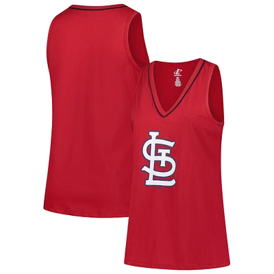 Women's Profile Red St. Louis Cardinals Plus Sized Stellar Win V-Neck Tank Top
