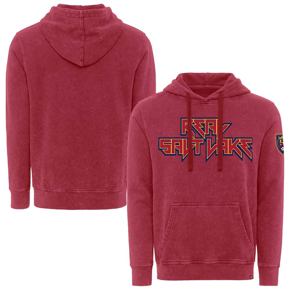 Men's Sportiqe Crimson Real Salt Lake Distressed Jimi Pullover Hoodie