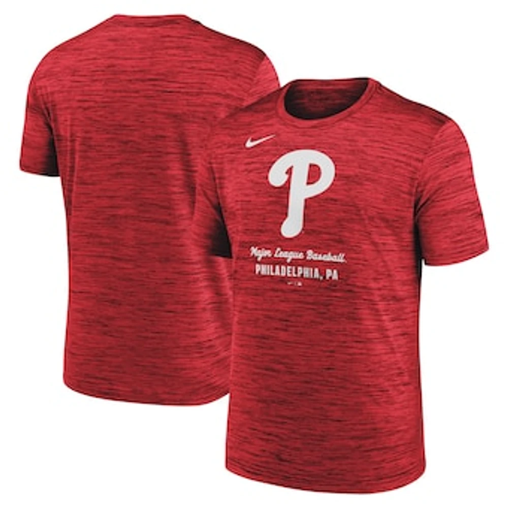 Men's Nike Red Philadelphia Phillies Velocity Performance T-Shirt