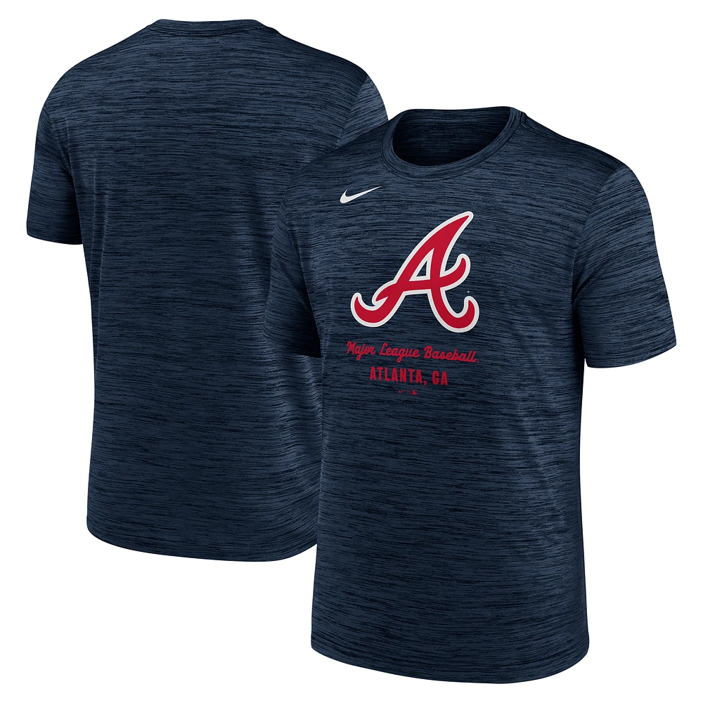Men's Nike Navy Atlanta Braves Velocity Performance T-Shirt