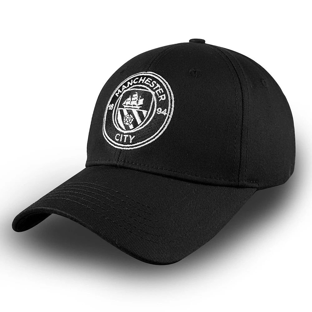 Men's 1863FC Black Manchester City Mono Badge Structured Adjustable Cap