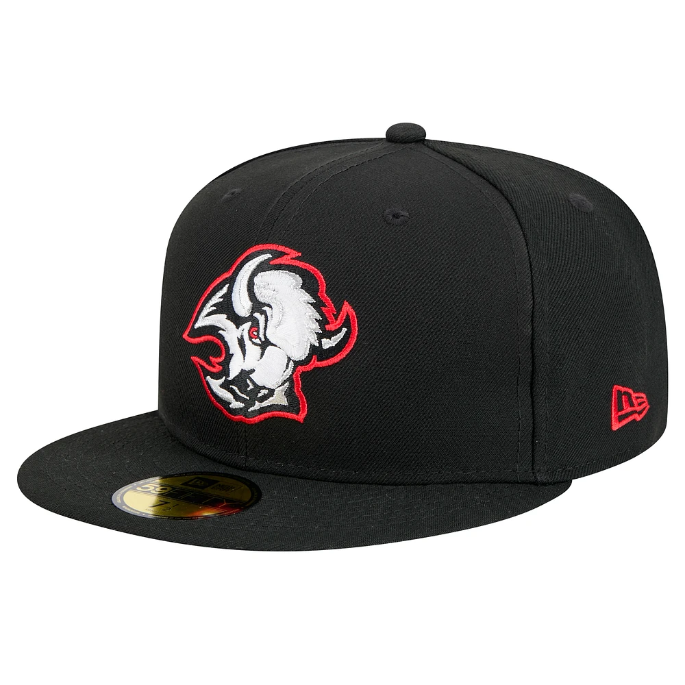 Men's New Era Black Buffalo Sabres Core 59FIFTY Fitted Hat