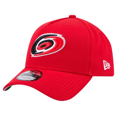 Men's New Era Red Carolina Hurricanes Core A-Frame 9FORTY Adjustable Hat