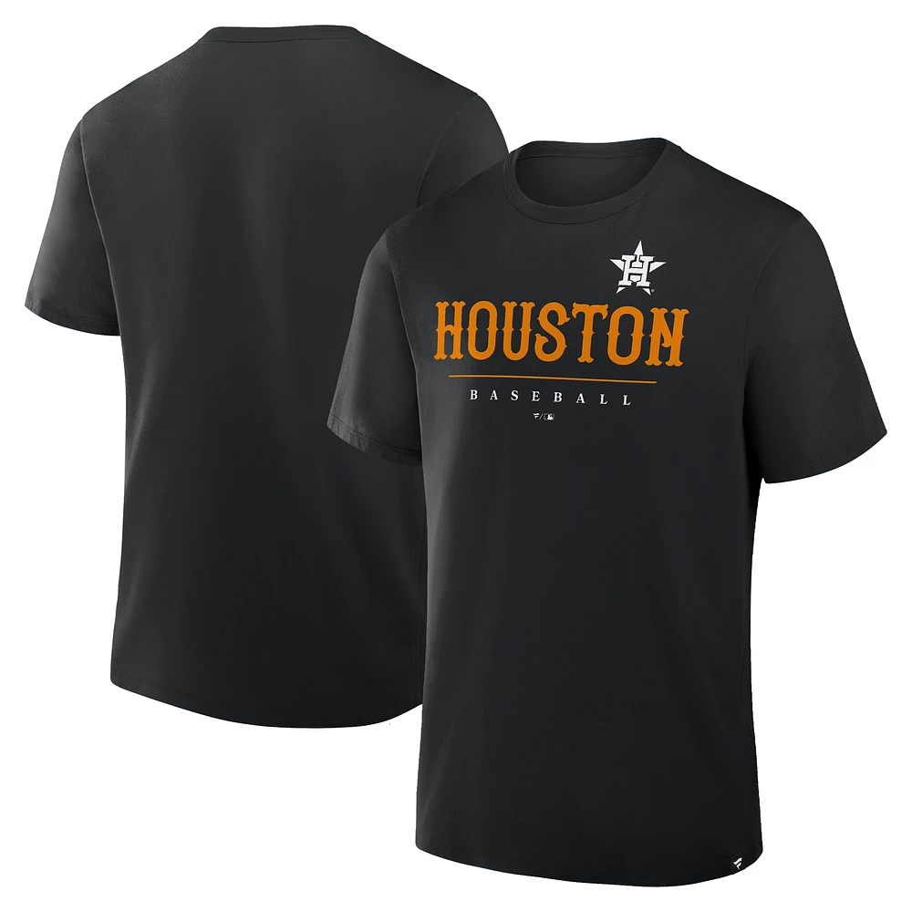Men's Fanatics Black Houston Astros Color Pop Legacy Clubhouse T-Shirt