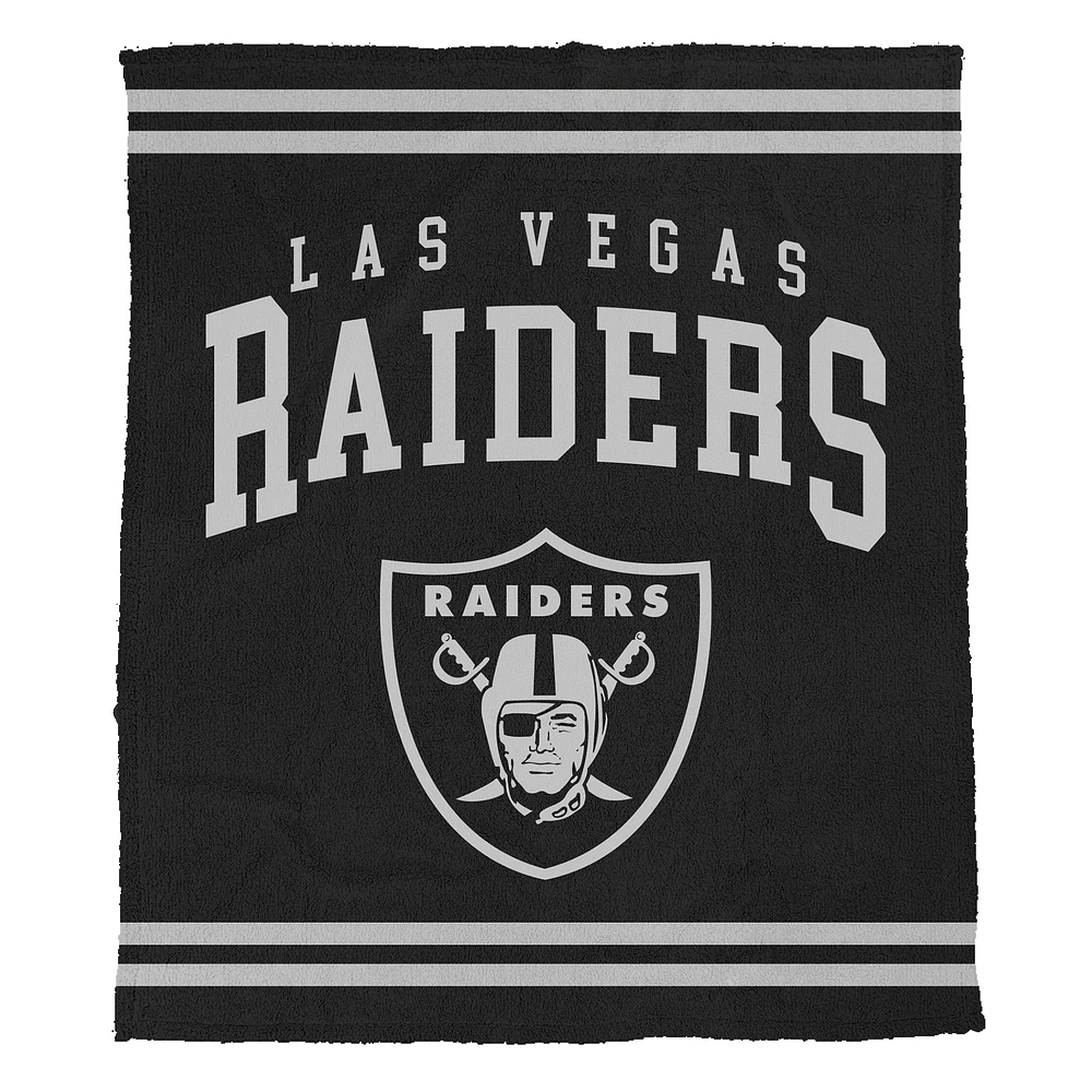 Pegasus Las Vegas Raiders 50" x 60" Midnight Logo Cozy Knit Blanket