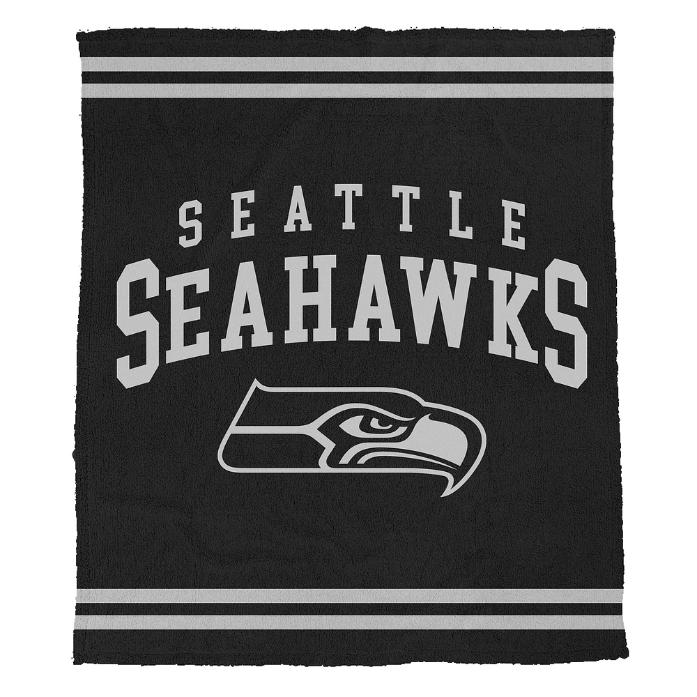 Pegasus Seattle Seahawks 50" x 60" Midnight Logo Cozy Knit Blanket