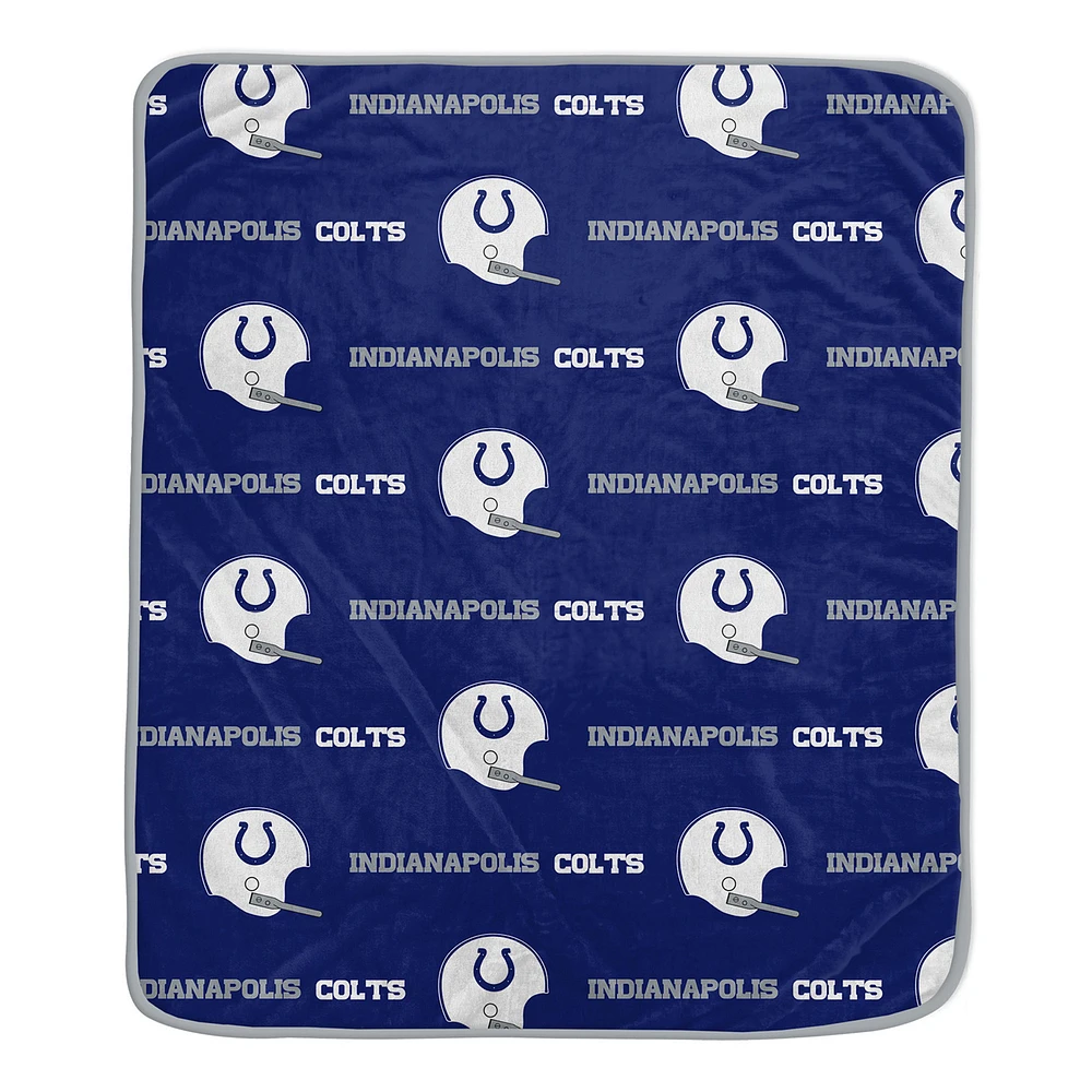 Pegasus Indianapolis Colts 60" x 72" Repeat Helmet Wordmark Ultra Soft Blanket