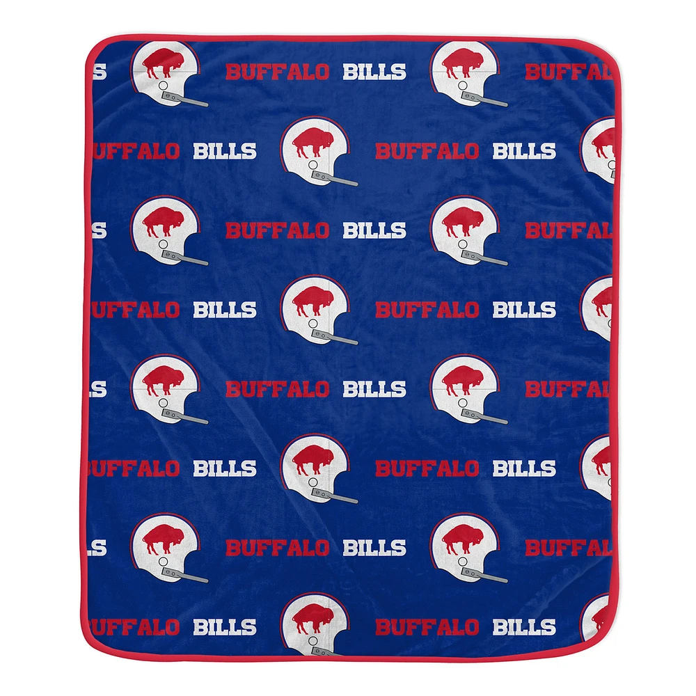 Pegasus Buffalo Bills 60" x 72" Repeat Helmet Wordmark Ultra Soft Blanket