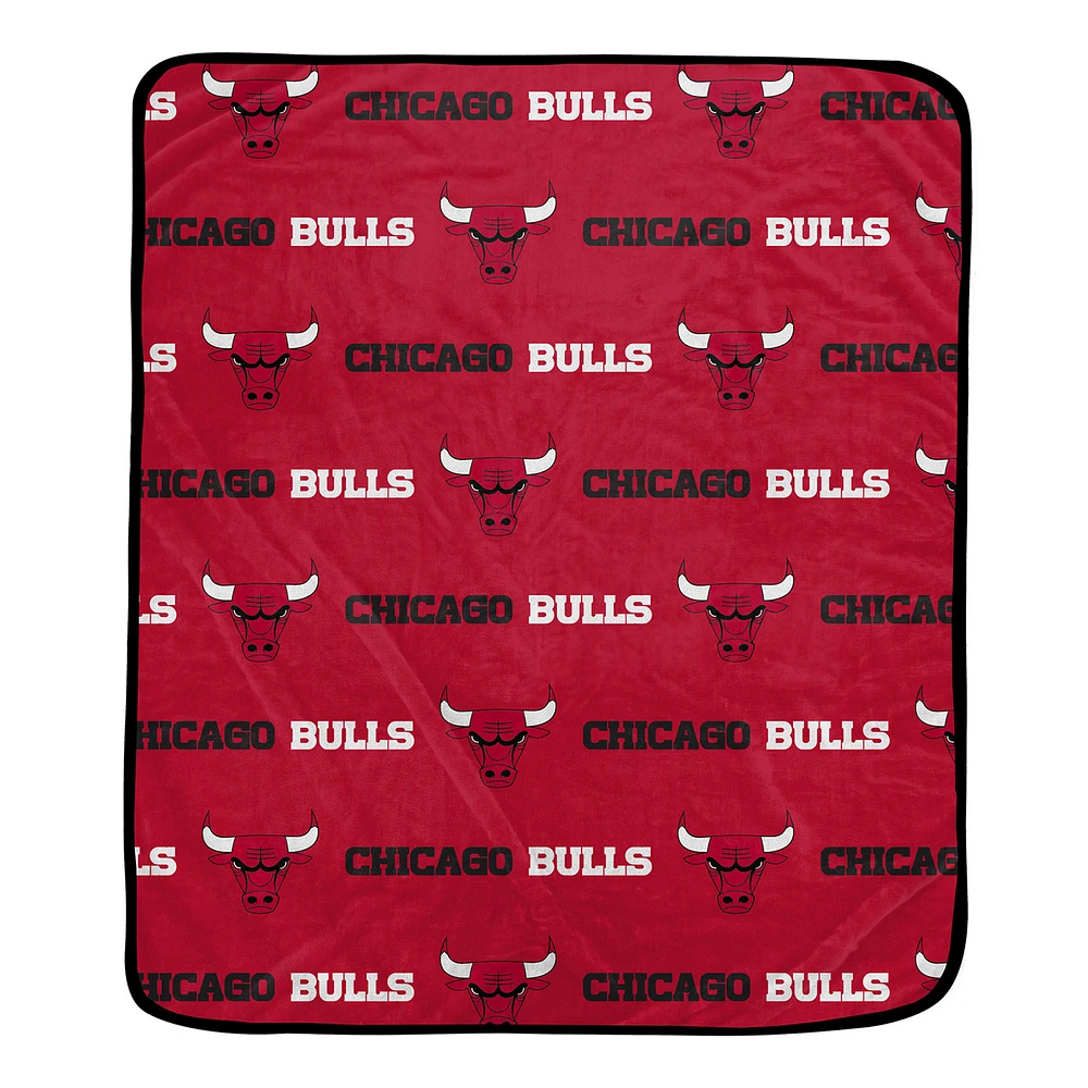Pegasus Chicago Bulls 60" x 72" Repeat Logo Wordmark Ultra Soft Blanket