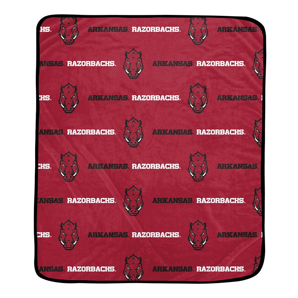 Pegasus Arkansas Razorbacks 60" x 72" Repeat Logo Wordmark Ultra Soft Blanket